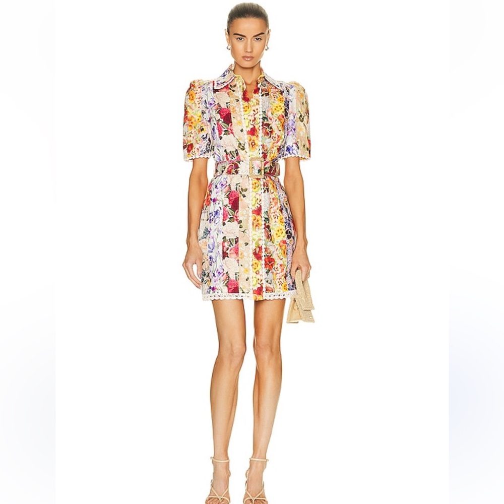 Zimmermann wonderland  Floral Patchwork Pencil Skirt